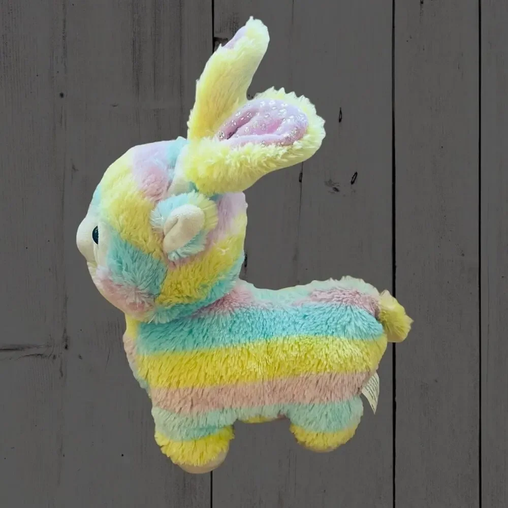 Striped Easter Bunny Llama plush Tie Die 10